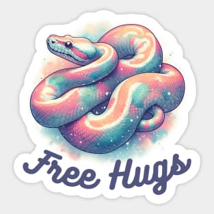 Free Hugs ball python snake Sticker